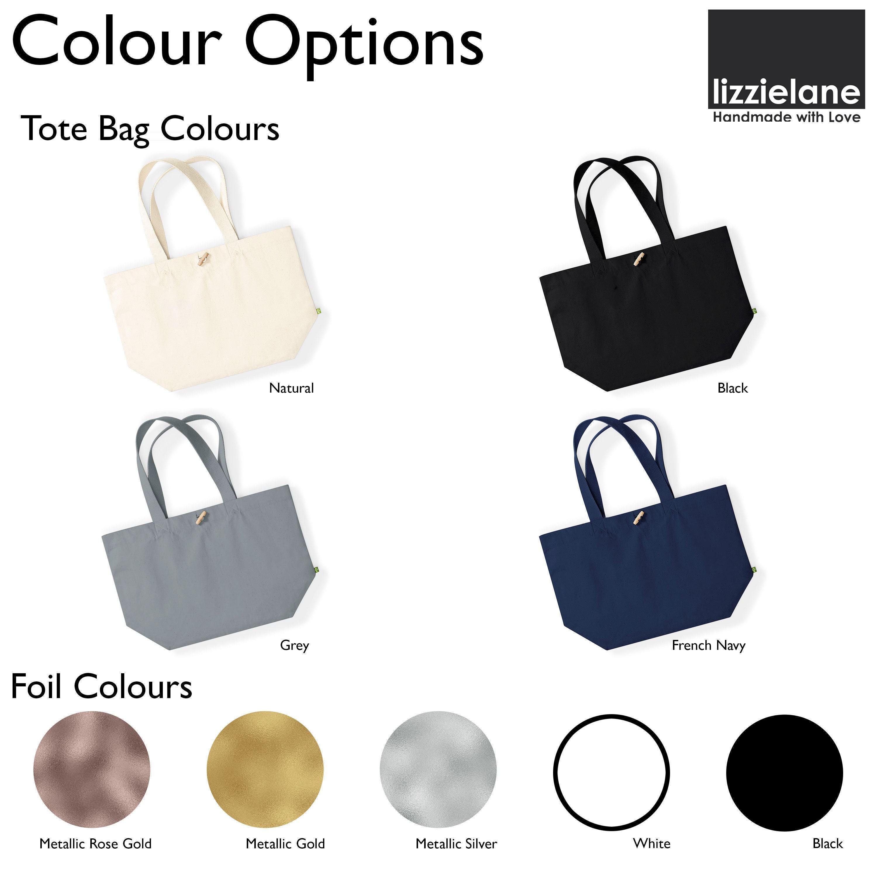 Personalised Bride Tote Bag with Name and Date Personalised Bride Tote Bag with Name and Date