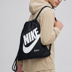 Personalised Nike Drawstring Gym Bag with Name Personalised Nike Drawstring Gym Bag with Name