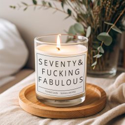 Seventy & Fabulous Funny 70th Birthday Candle Seventy & Fabulous Funny 70th Birthday Candle
