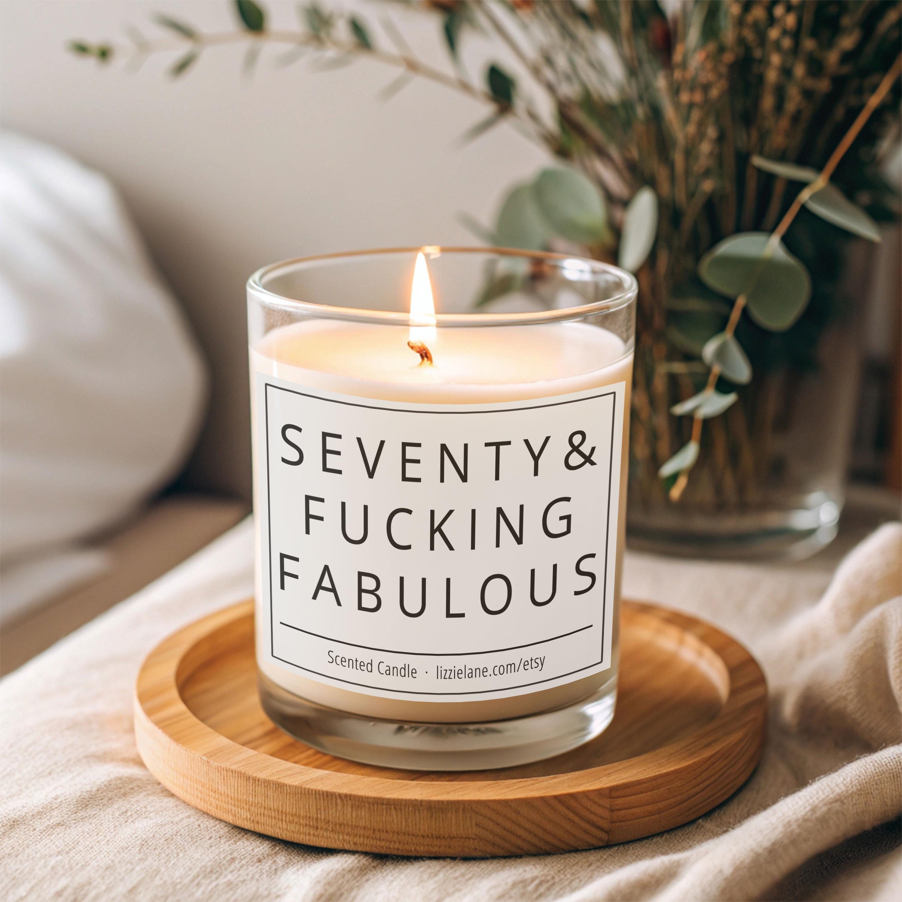 Seventy & Fabulous Funny 70th Birthday Candle Seventy & Fabulous Funny 70th Birthday Candle