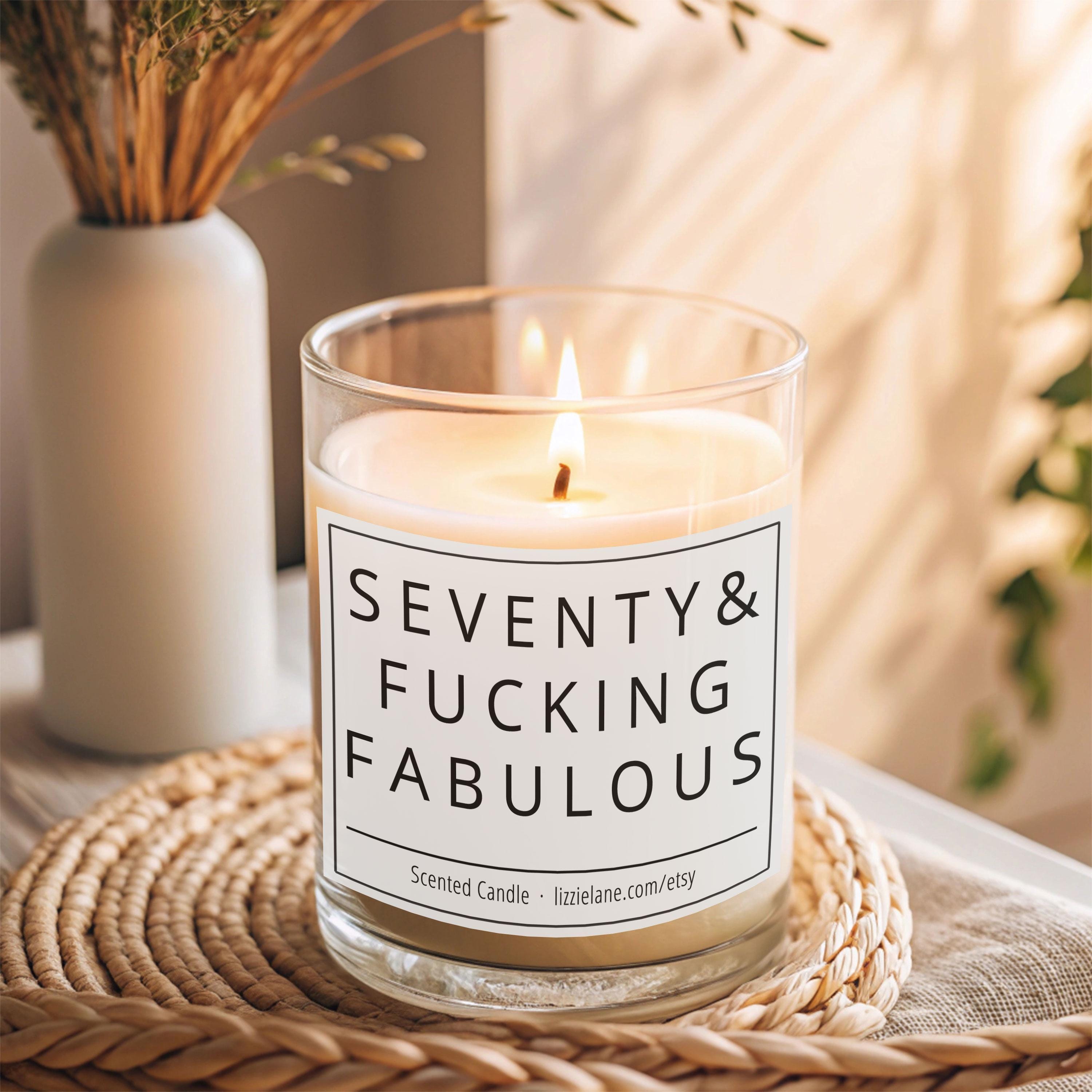 Seventy & Fabulous Funny 70th Birthday Candle Seventy & Fabulous Funny 70th Birthday Candle