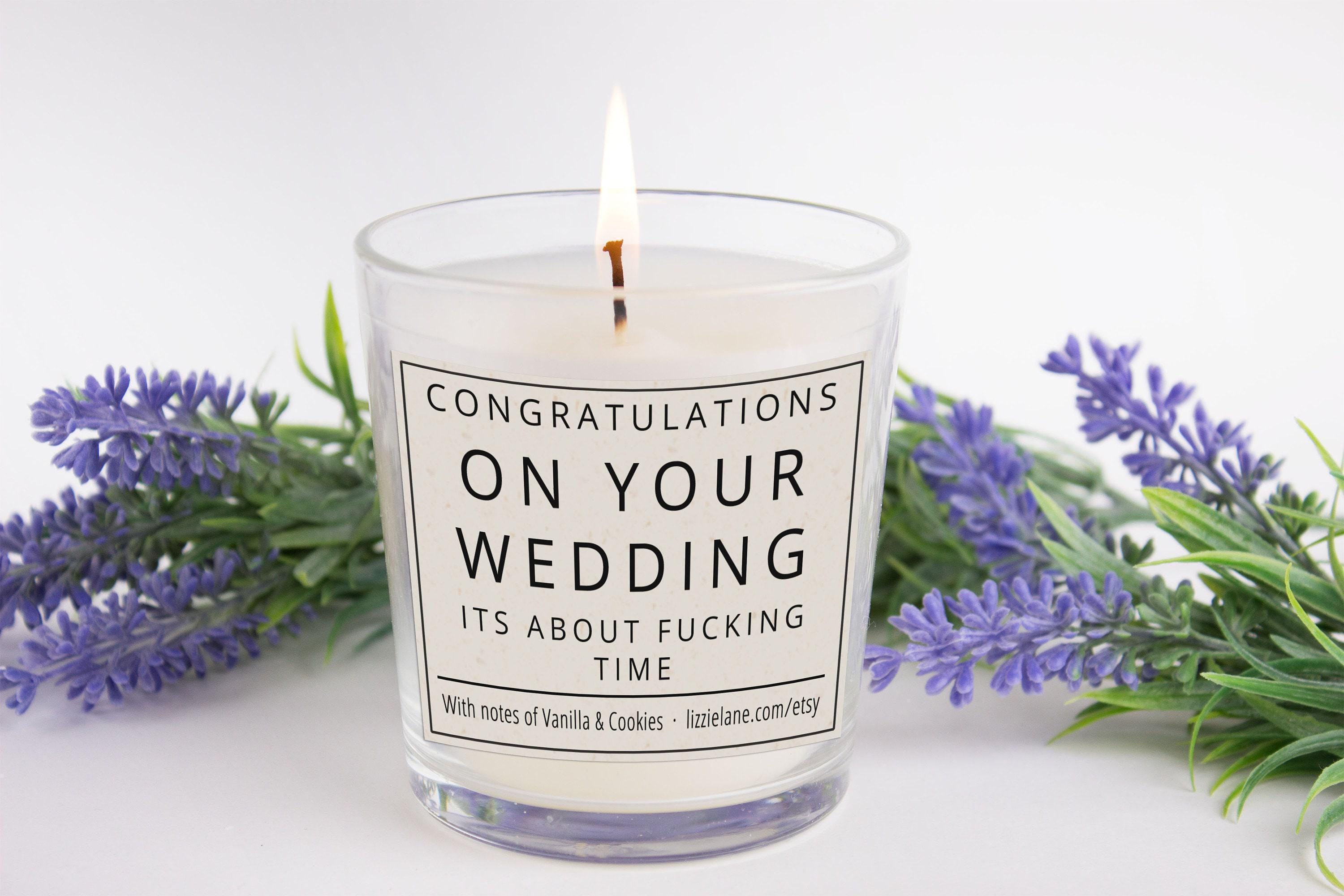 Funny Wedding Candle with Sweary Quote Funny Wedding Candle with Sweary Quote
