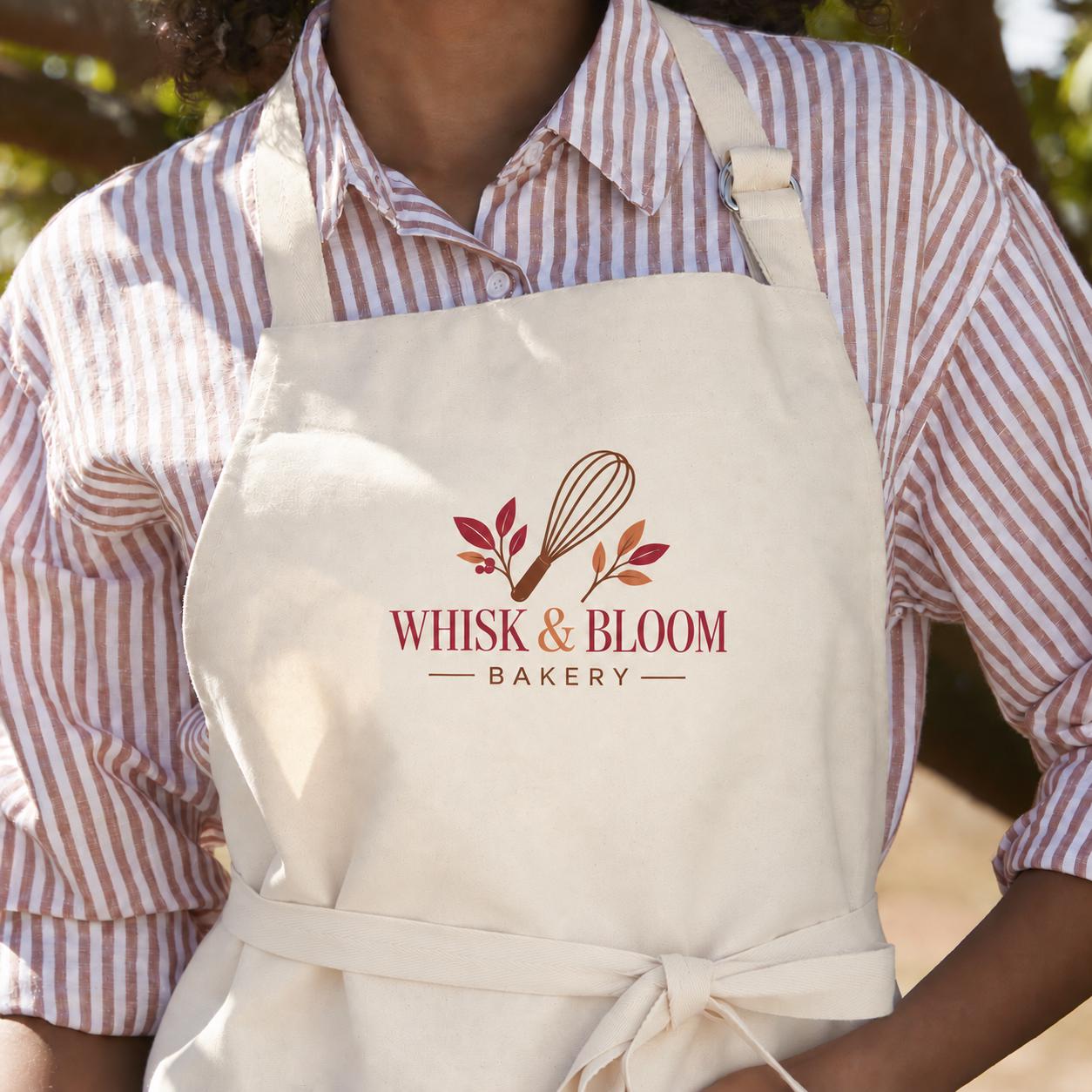Personalised Bakery Apron with Printed Logo Personalised Bakery Apron with Printed Logo