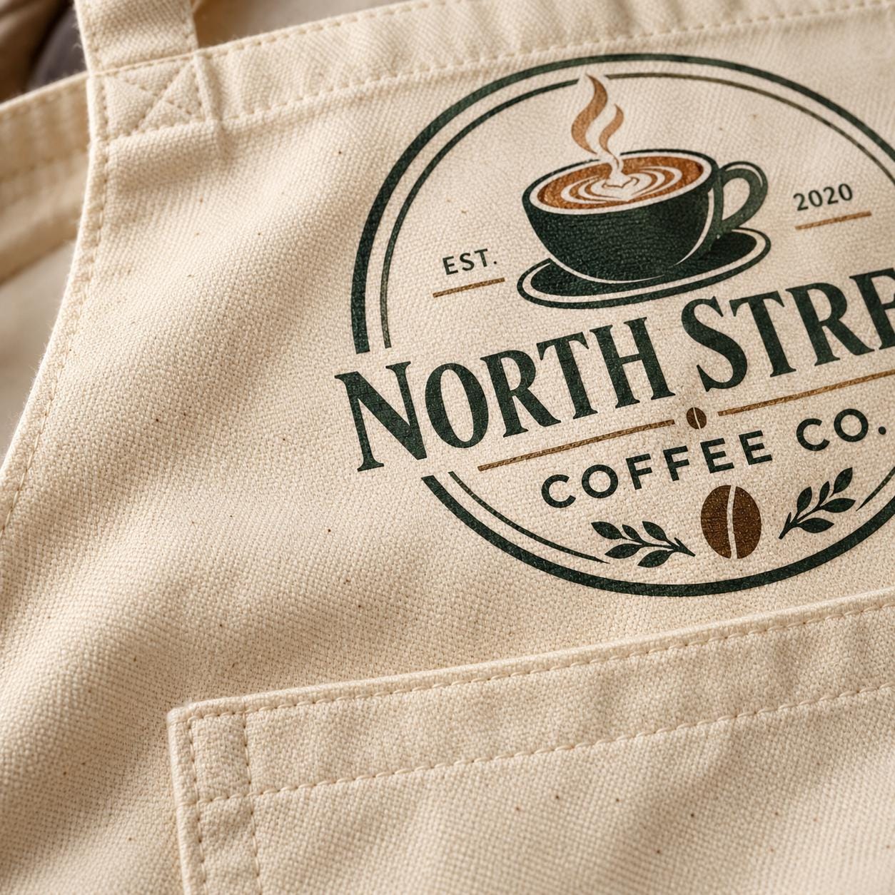 Personalised Barista Apron with Business Logo Personalised Barista Apron with Business Logo