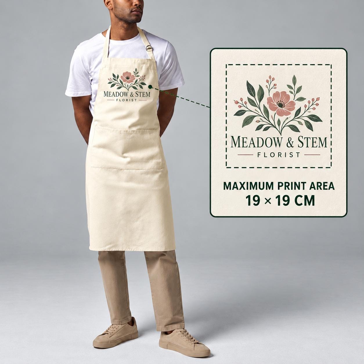 Personalised Florist Apron with Business Logo Personalised Florist Apron with Business Logo