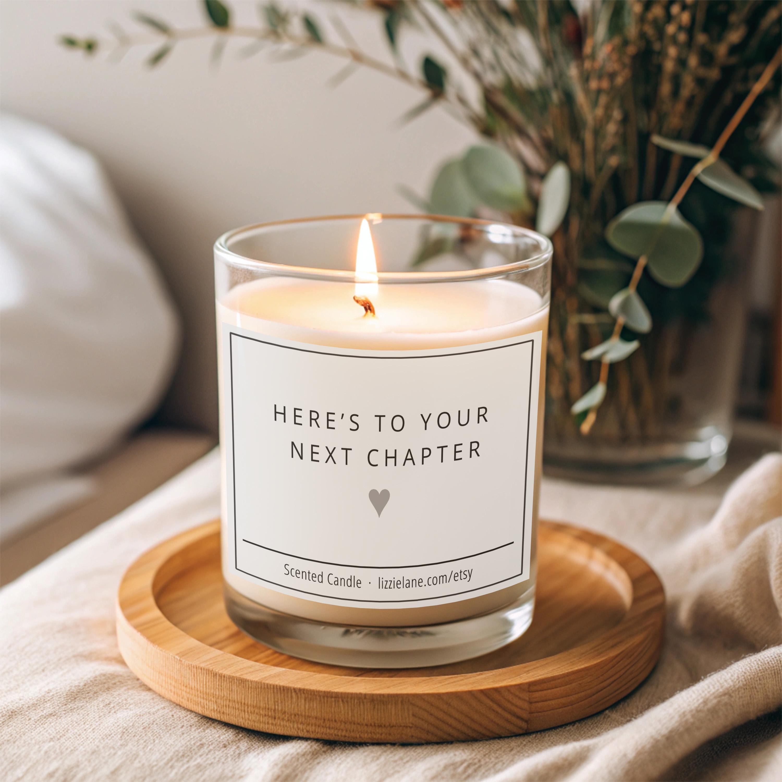 Here's To Your Next Chapter Candle Here's To Your Next Chapter Candle