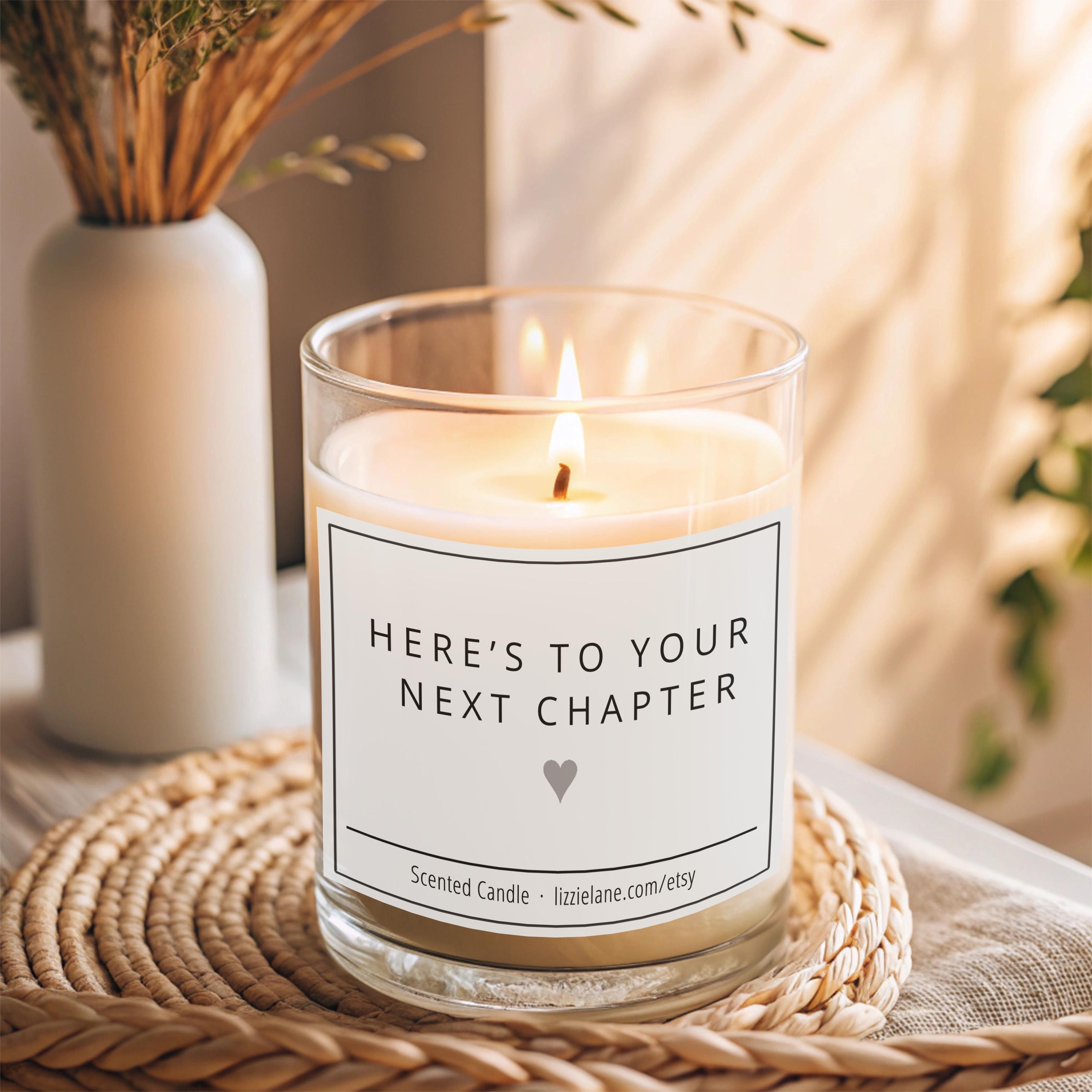 Here's To Your Next Chapter Candle Here's To Your Next Chapter Candle