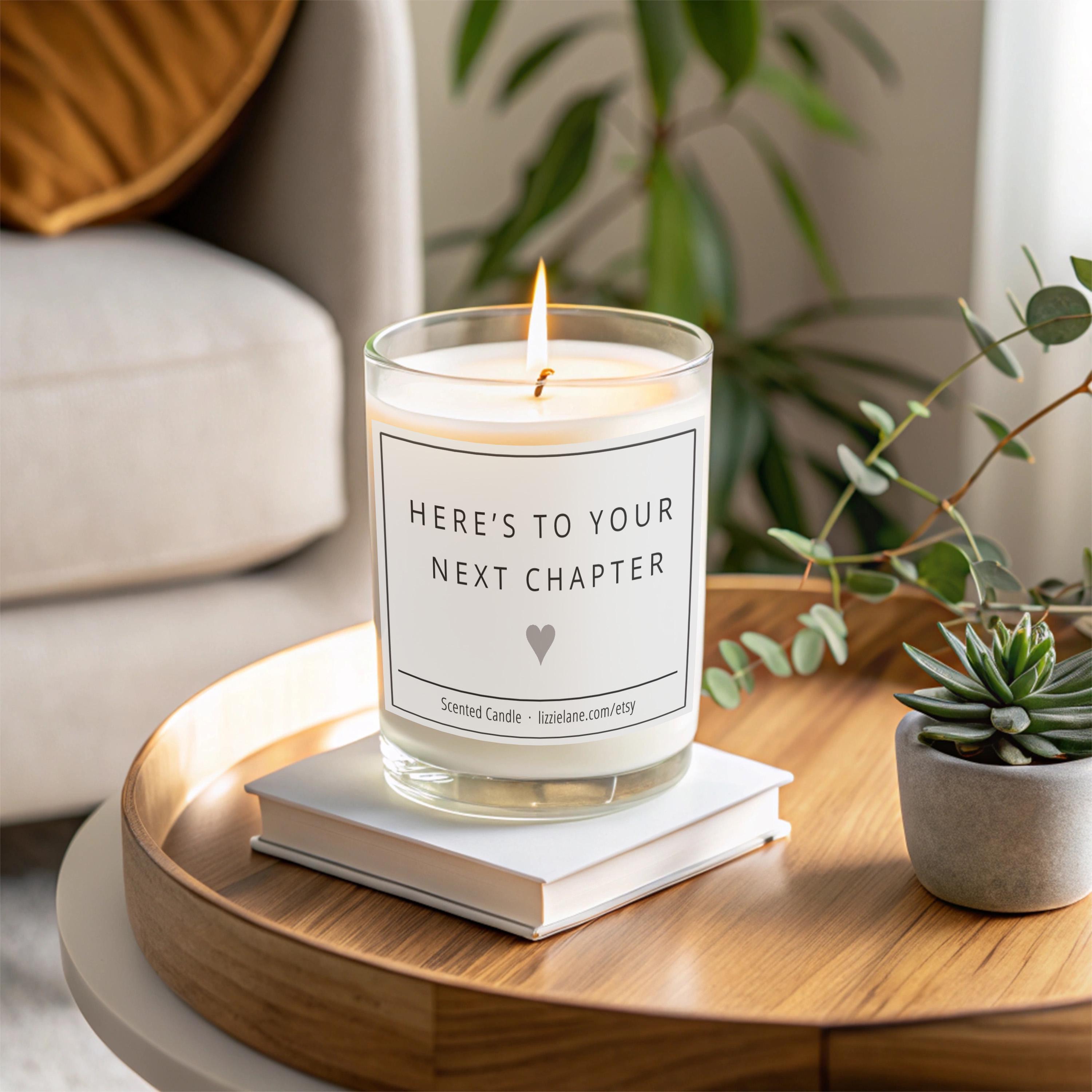 Here's To Your Next Chapter Candle Here's To Your Next Chapter Candle