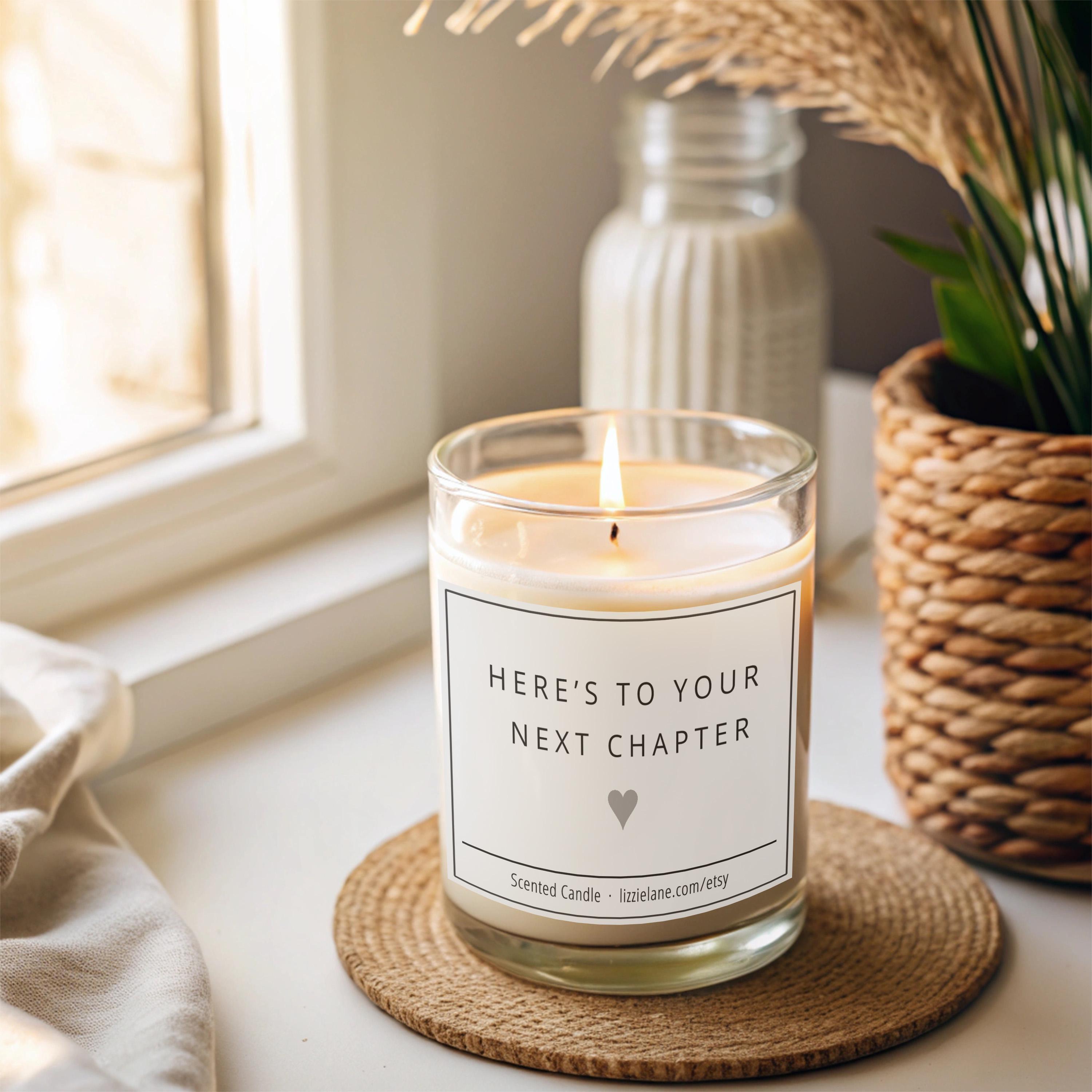 Here's To Your Next Chapter Candle Here's To Your Next Chapter Candle