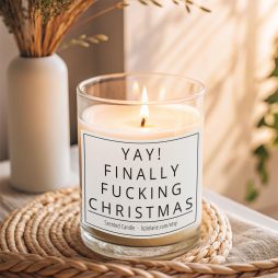 Funny Christmas Candle with Scented Vanilla Jar Funny Christmas Candle with Scented Vanilla Jar