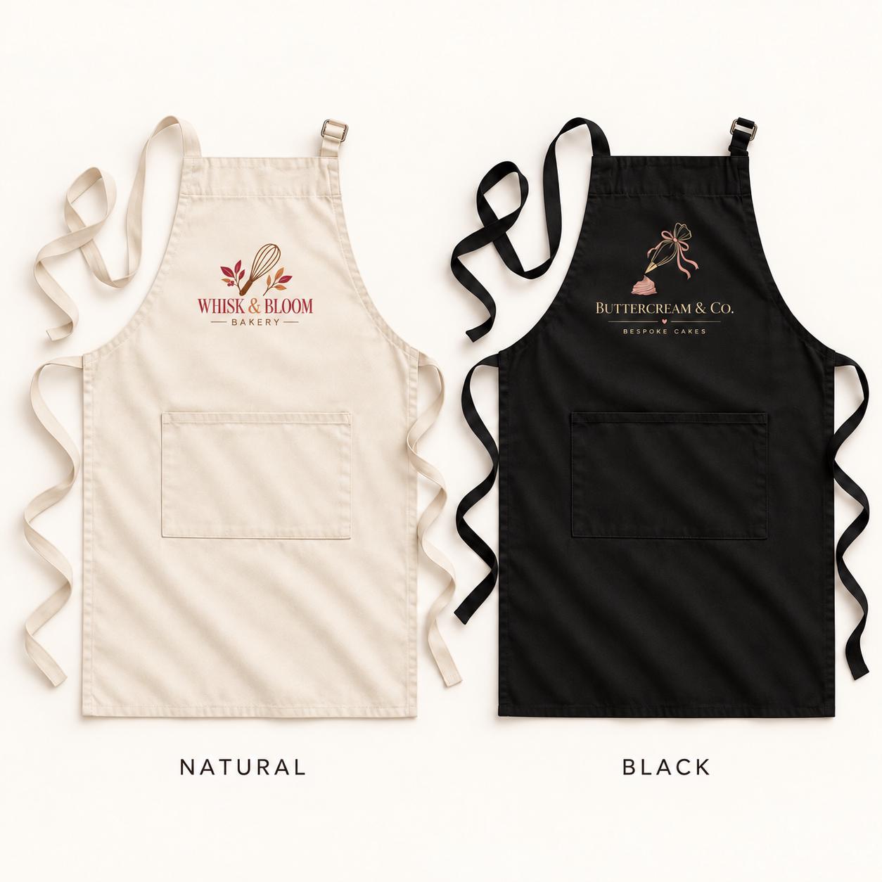 Personalised Bakery Apron with Printed Logo Personalised Bakery Apron with Printed Logo