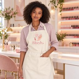 Personalised Nail Tech Apron with Business Logo Personalised Nail Tech Apron with Business Logo