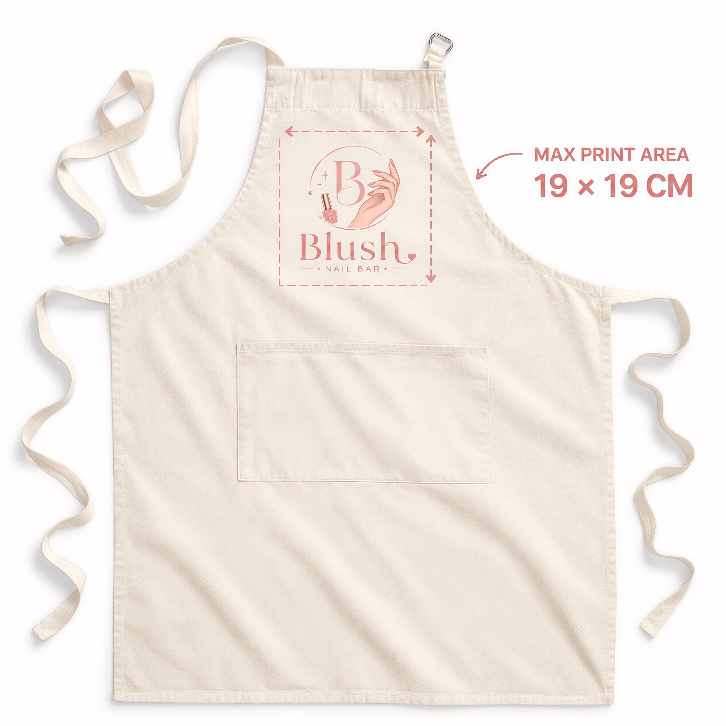 Personalised Nail Tech Apron with Business Logo Personalised Nail Tech Apron with Business Logo
