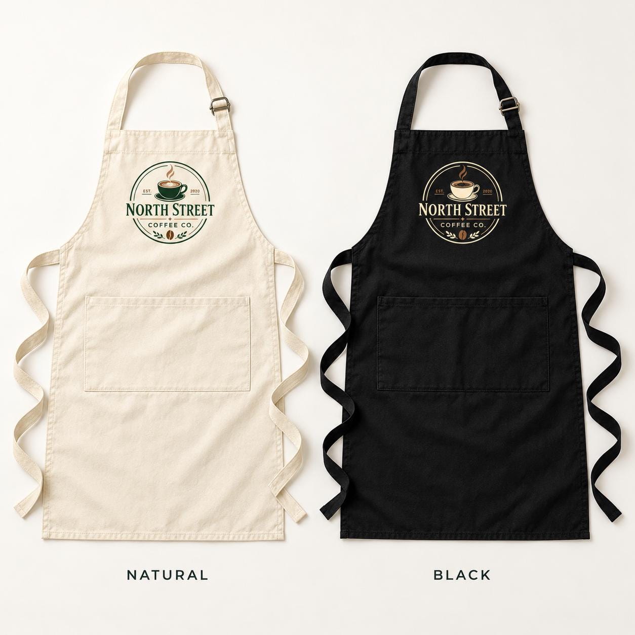 Personalised Barista Apron with Business Logo Personalised Barista Apron with Business Logo