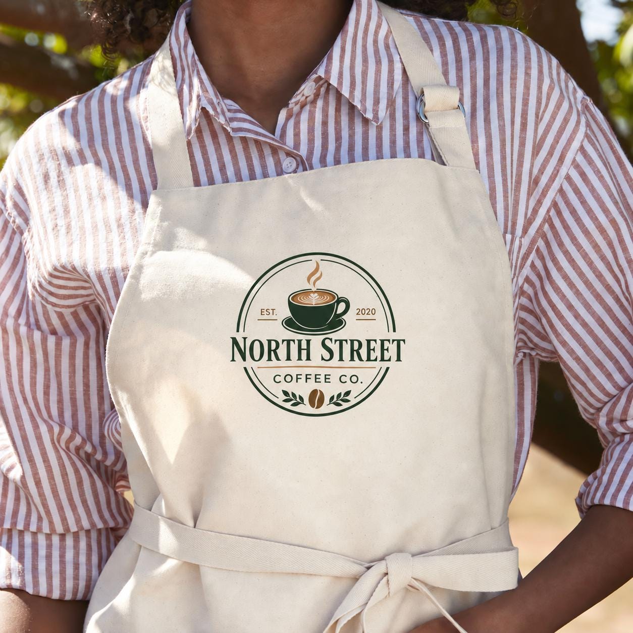 Personalised Barista Apron with Business Logo Personalised Barista Apron with Business Logo