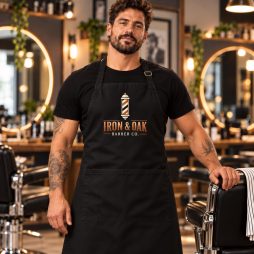 Personalised Barber Apron with Business Logo Personalised Barber Apron with Business Logo
